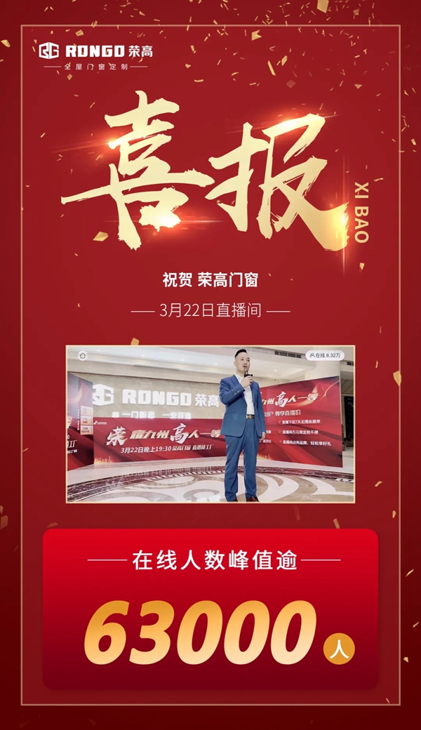 荣高门窗直播抢工厂活动圆满收官