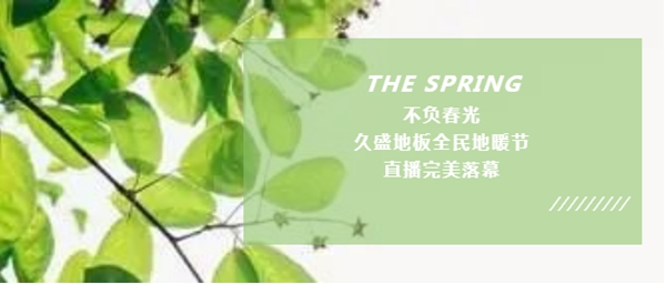久盛地板全民地暖节直播完美落幕