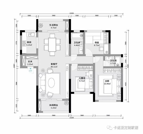 卡诺亚定制家居用极简家居营造高端氛围