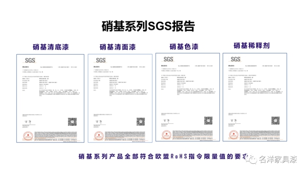名洋漆产品全面通过SGS检测