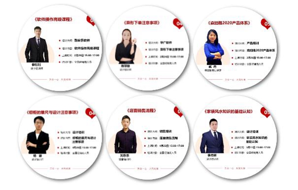 森珀雅全屋定制云课堂 6大讲师3大模块系统赋能终端
