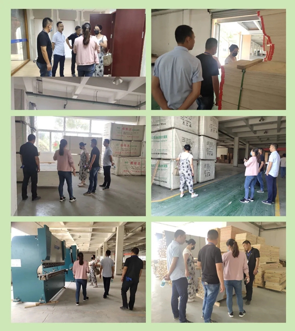 明发集团南京房地产开发有限公司领导一行莅临林邦门业参观指导
