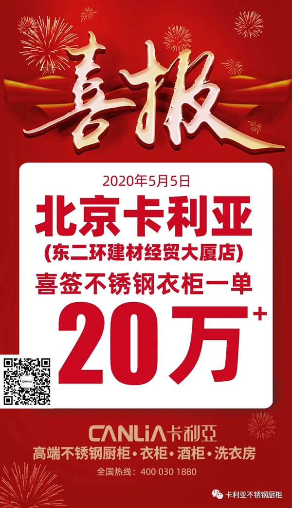 CANLiA卡利亚五一黄金周销售额过百万