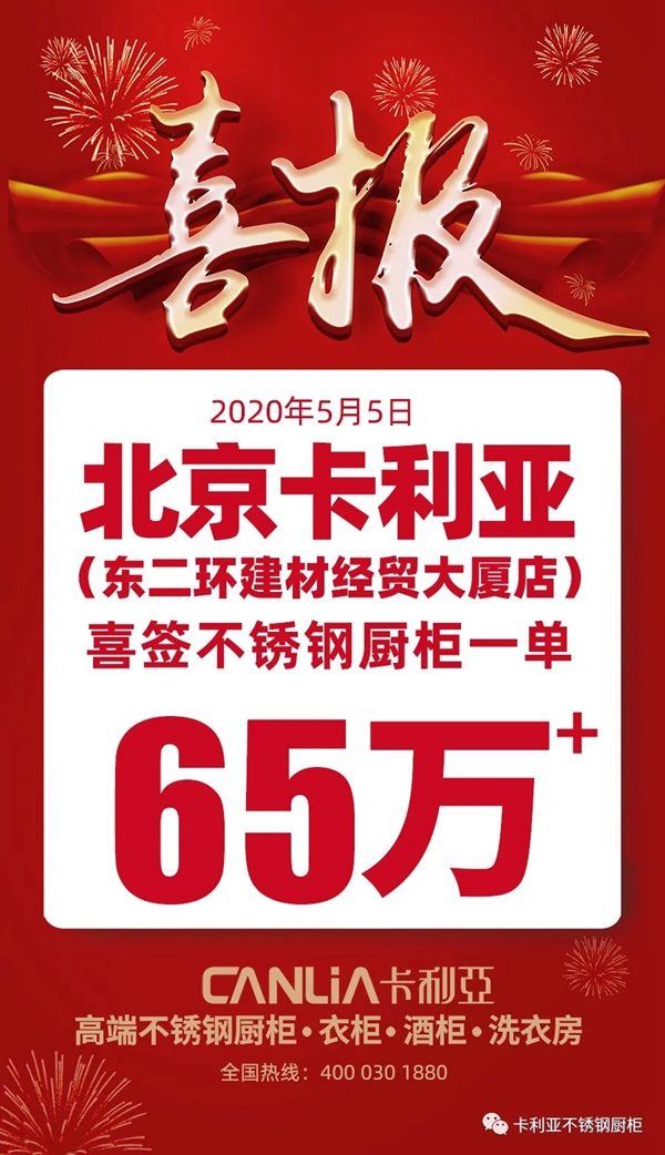CANLiA卡利亚五一黄金周销售额过百万