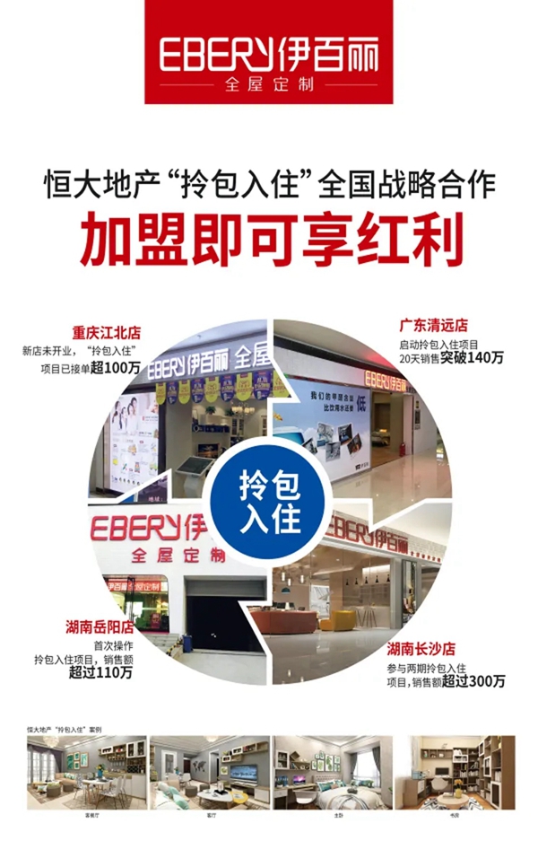 伊百丽全屋定制联手恒大地产 一站到位坐享红利