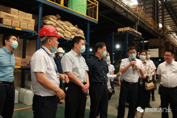 德阳凯达门业欢迎人社部就业促进司副司长陈勇嘉一行莅临调研