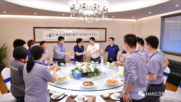 HANS汉狮迎接圣米兰门窗精英团队一行莅临交流指导