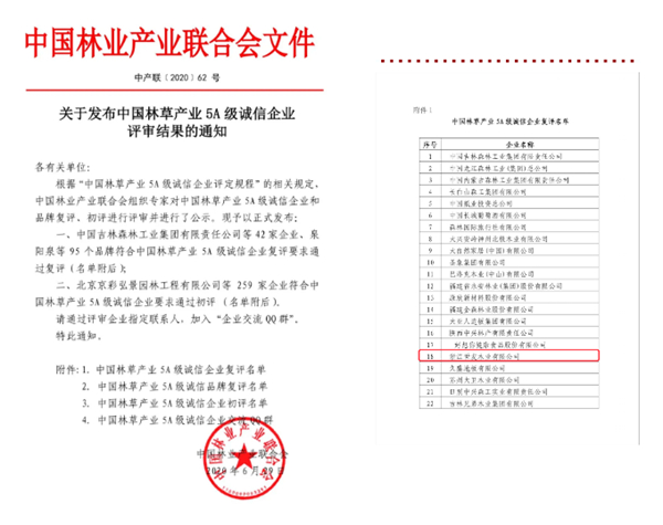 世友木业荣获中国林草产业双奖殊荣
