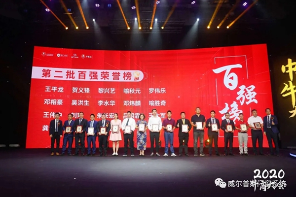 威尔普斯门窗荣登2020牛商大会全国百强荣誉榜