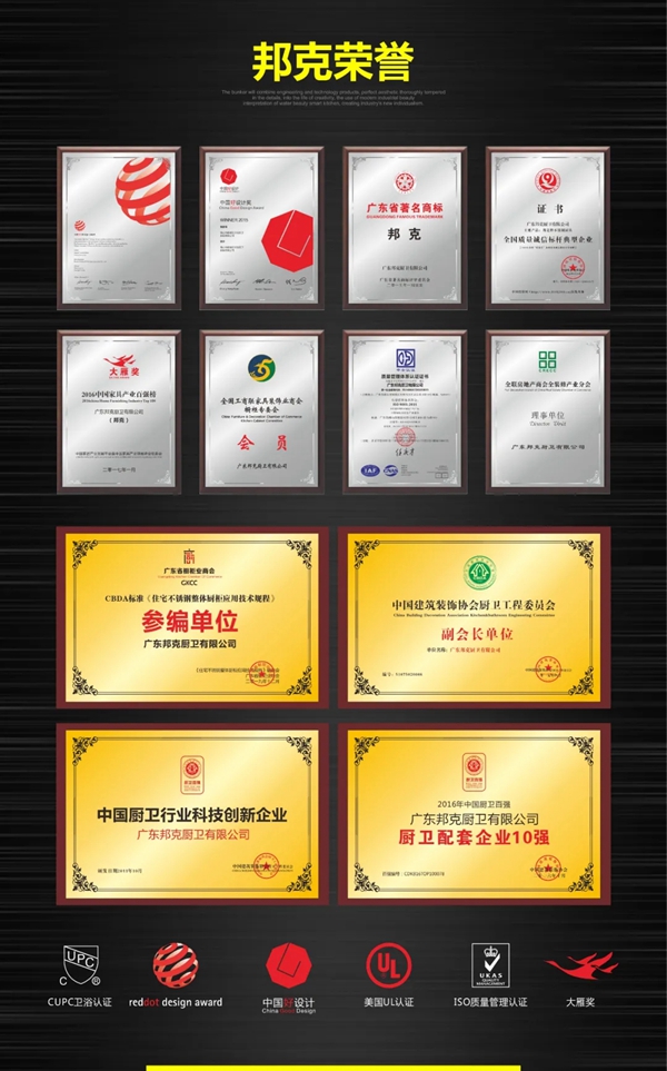 邦克不锈钢橱柜荣获中国建筑装饰协会住宅装饰装修和部品产业分会副会长单位称号
