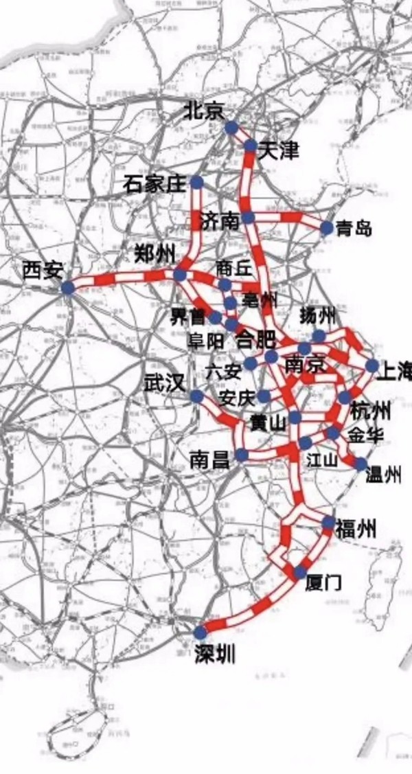 精武门高铁投放路线示意图一览