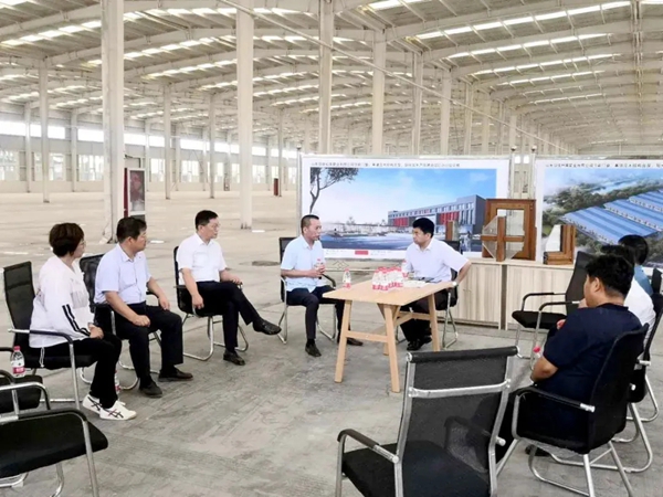 日佳柏莱门窗山东生产基地迎来济南市商河县袁长奎县长调研指导