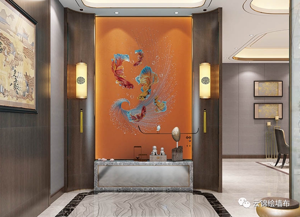 云锦绘墙布:一个更美的家 你只缺一面背景墙