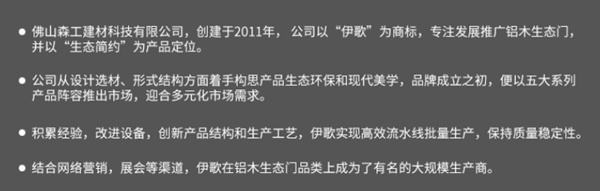 伊歌铝木生态门怎么样?有什么加盟优势?