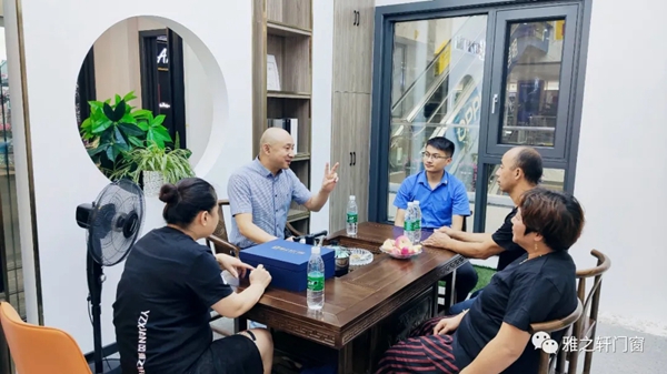 雅之轩门窗赋能终端走访调研专卖店乐至、蓬溪、南充