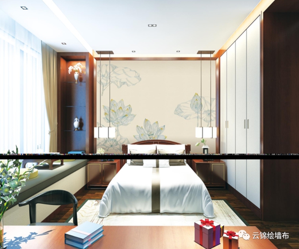 云锦绘墙布:一面背景墙 撑起一个家的颜值
