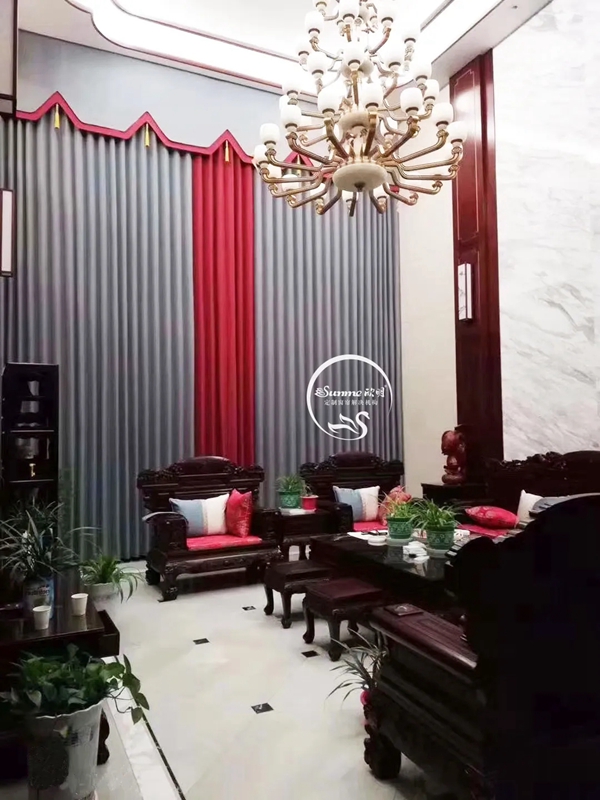 欣明窗帘精品：家装窗帘为什么要做幔头？论幔头在家装中的重要性！