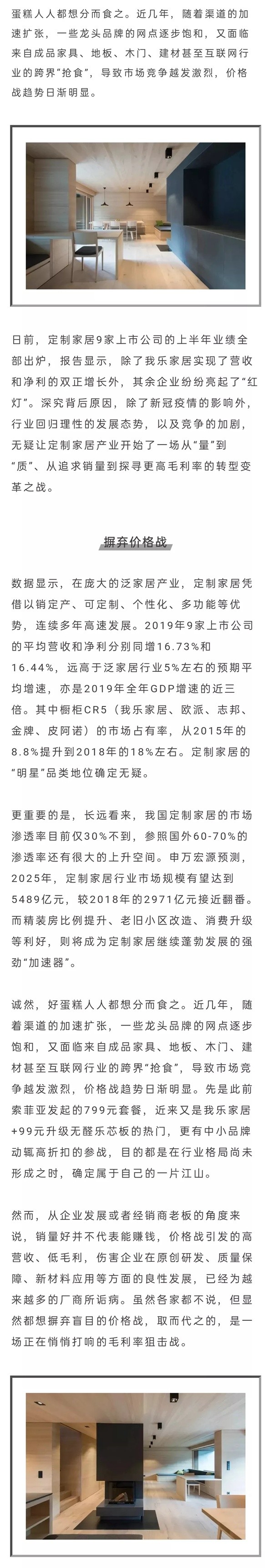 定制家居行业|从价格战到无醛战，再到毛利率之战