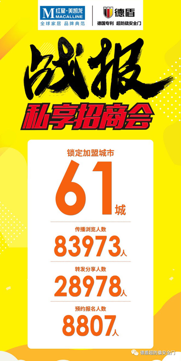 席卷61城，德盾线上私享招商会势如破竹！