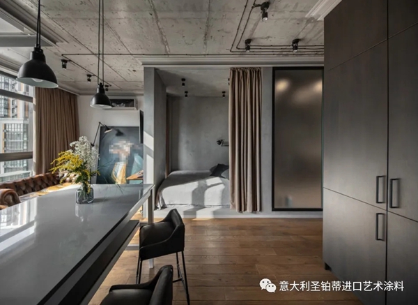 圣铂蒂进口艺术涂料:深色系混搭现代元素 高级舒适!