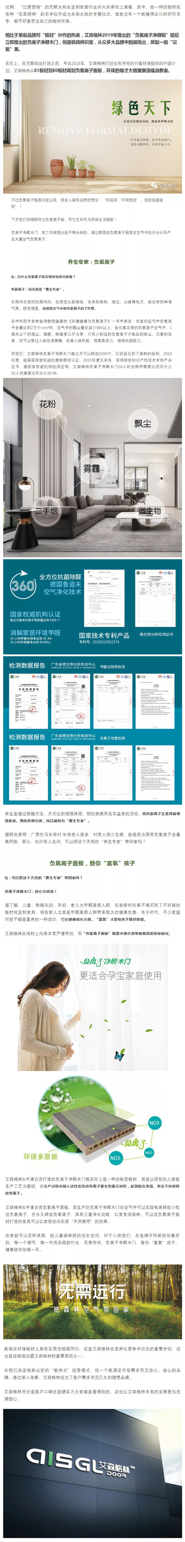 艾森格林：什么是负离子净醛木门？