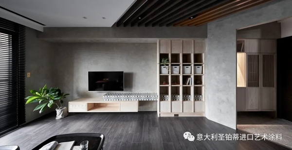 圣铂蒂进口艺术涂料:深色系混搭现代元素 高级舒适!