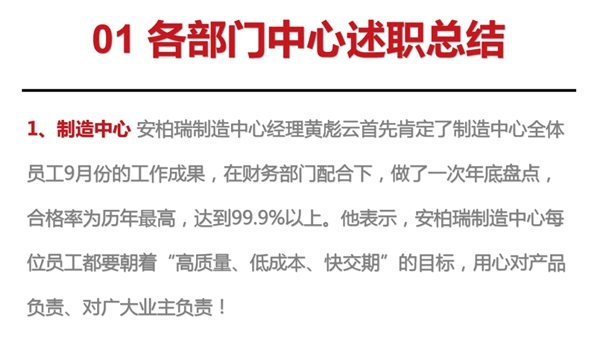 安柏瑞门窗10月员工大会圆满召开
