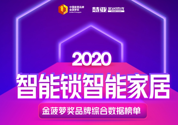 2020智能锁智能家居金菠萝奖品牌综合数据榜单重磅揭晓！