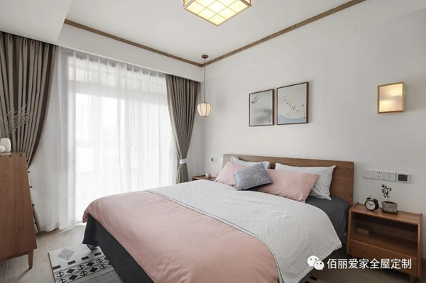 佰丽爱家全屋定制：98㎡木质禅意日式