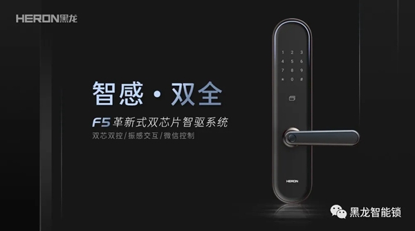 黑龙F5智感双芯智能锁，革新式交互引领新风向