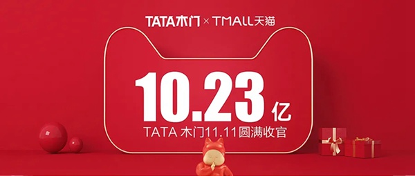 TATA木门双十一总成交额累计突破10.23亿