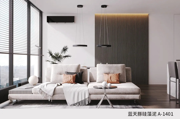 蓝天硅藻泥：这种拼接方法让墙面美到爆炸！