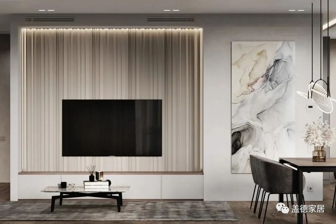 盖德家居 | 120㎡现代简约的家拥抱风轻云淡的美好