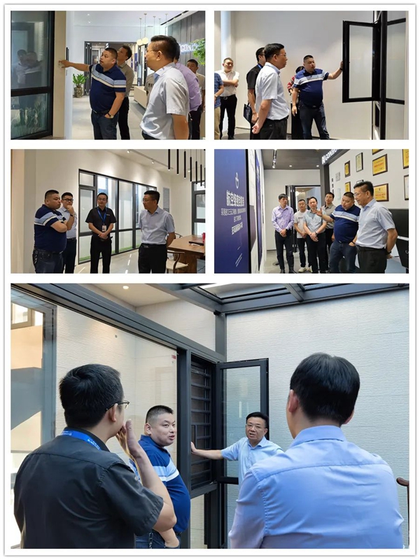 冠豪门窗迎接江西南昌安义县领导莅临总部参观考察