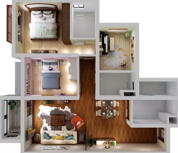 兰芝软装：78m²的美式家居定制化