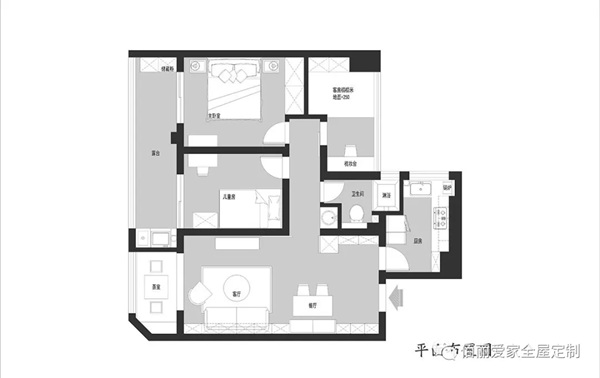 佰丽爱家全屋定制：98㎡木质禅意日式