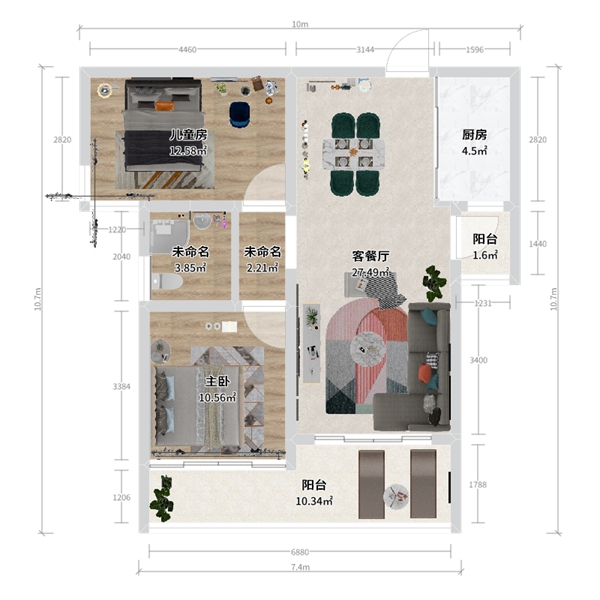 艾瑞卡全屋定制案例:谈不上大气,但却很温馨
