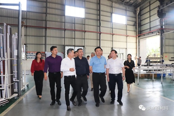 百利玛门窗迎接安义县领导一行莅临指导
