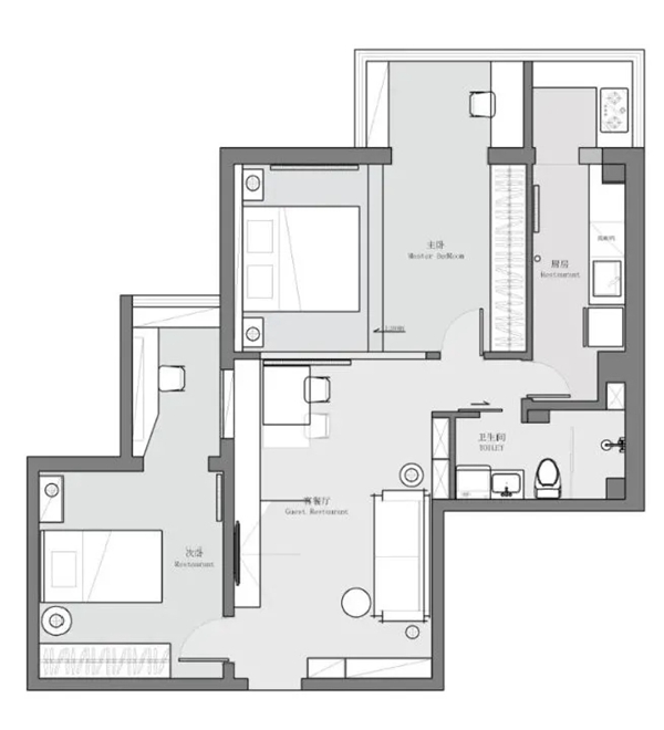 帅太全屋定制：90㎡两房，颜值和实用兼顾