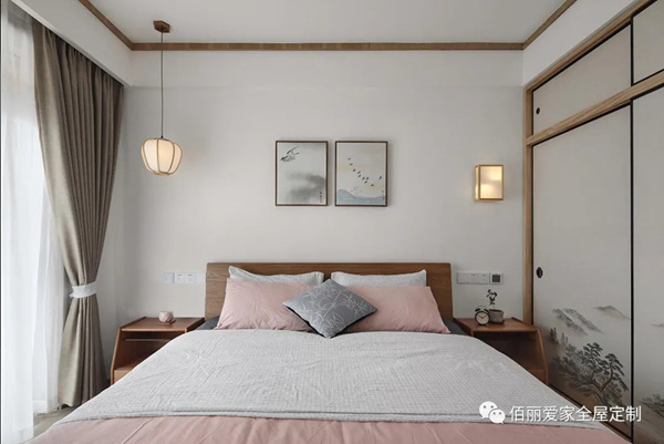 佰丽爱家全屋定制：98㎡木质禅意日式