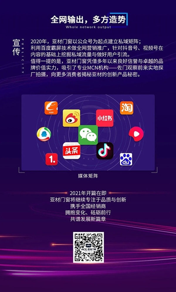 一图带您读懂亚材门窗的2020年