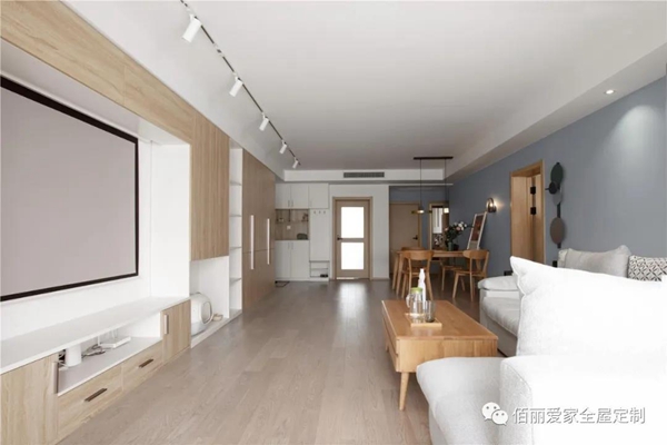 佰丽爱家全屋定制：100㎡北欧风3室，装修满足基础生活