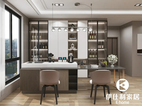 伊仕利家居：家里实用的酒柜组合吧台设计