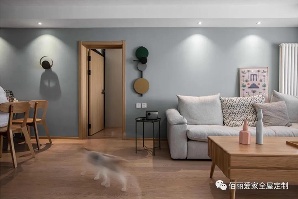 佰丽爱家全屋定制：100㎡北欧风3室，装修满足基础生活