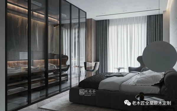  老木匠全屋原木定制：轻奢家居，原木+混凝土，创造平静的空间！