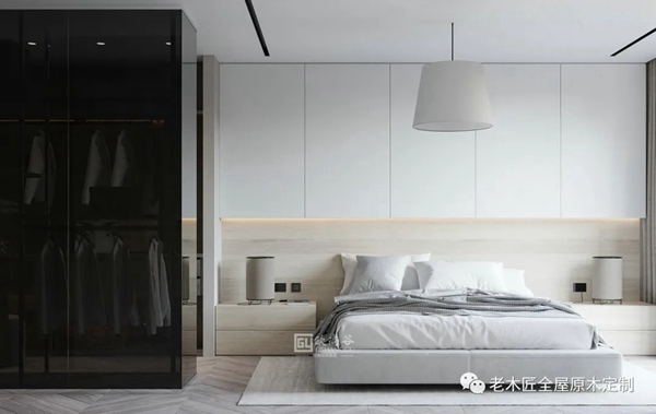  老木匠全屋原木定制：轻奢家居，原木+混凝土，创造平静的空间！