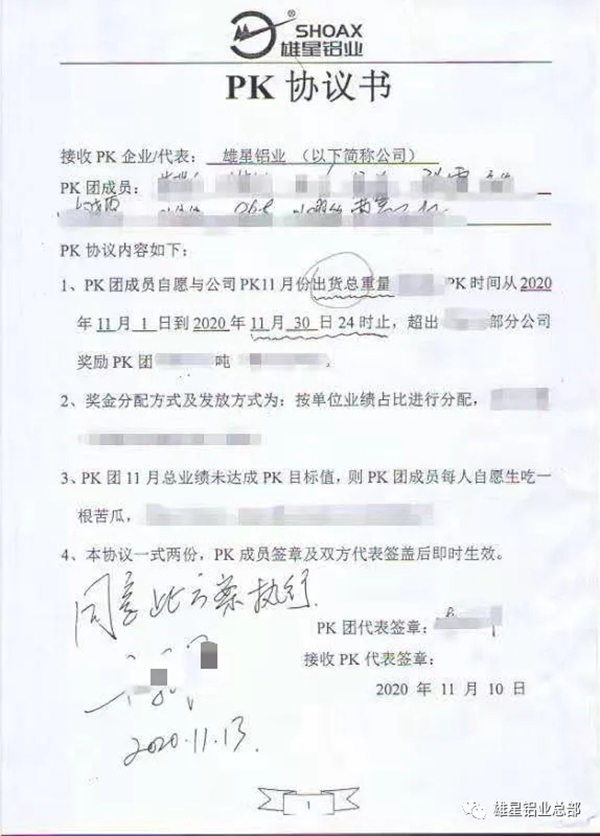 雄星公司目标PK机制，引爆团队工作激情