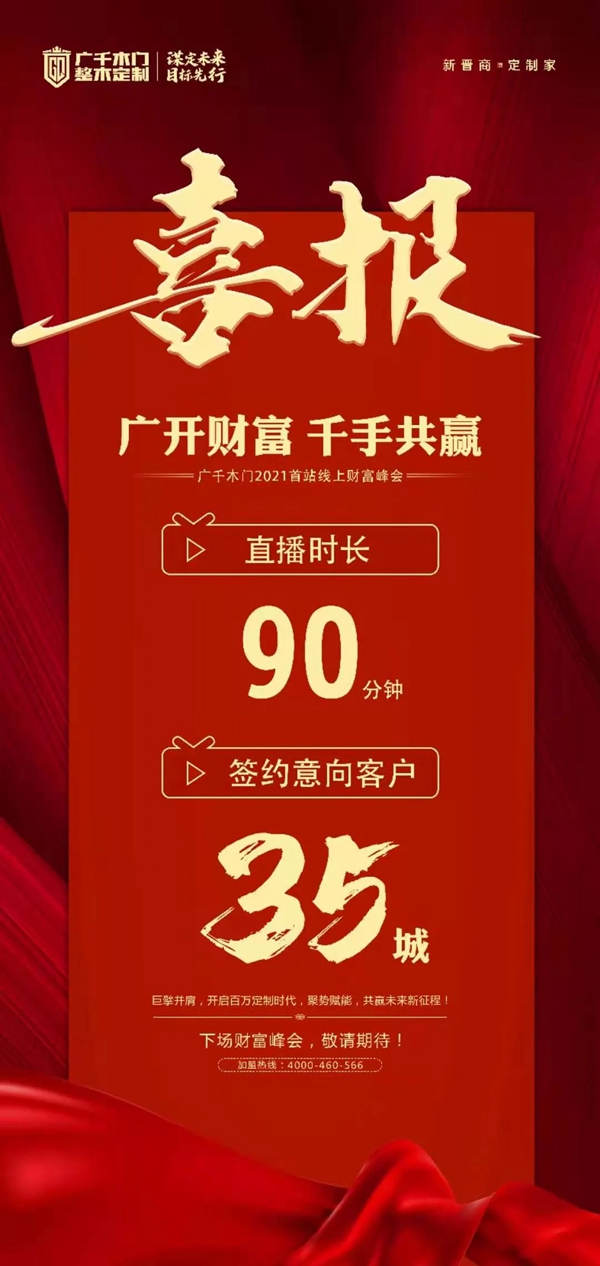 广千木门整木定制2021年首场财富峰会圆满落幕