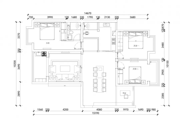 玛格全屋定制：高颜值夫妻131m²简约新家