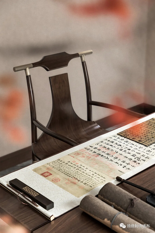 领绣墙布：中式别院，这才是向往的生活！